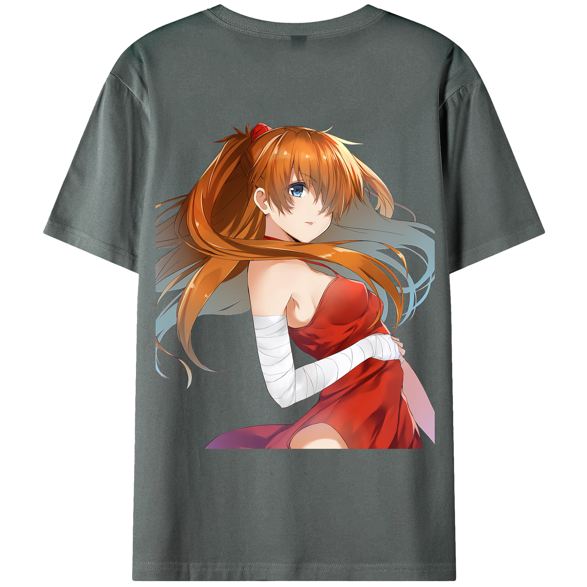 （画像用） EVA 新世紀エヴァンゲリオン 綿100％ メンズ半袖Tシャツ（バックプリント） 通気性